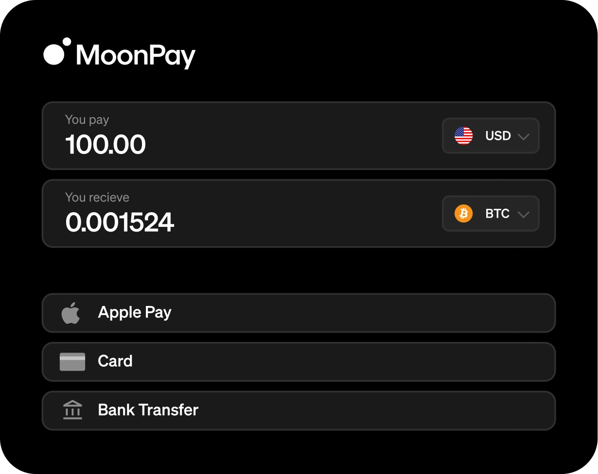 MoonPay Crypto Onramp Widget