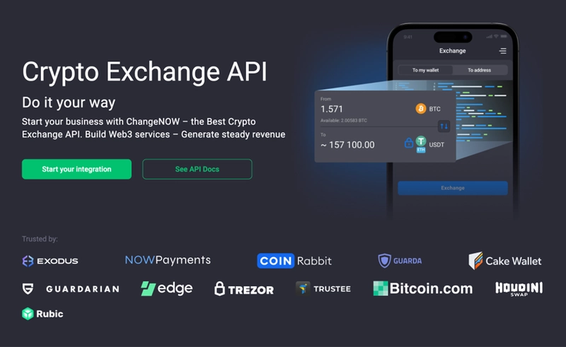 ChangeNOW Instant Crypto Swap API