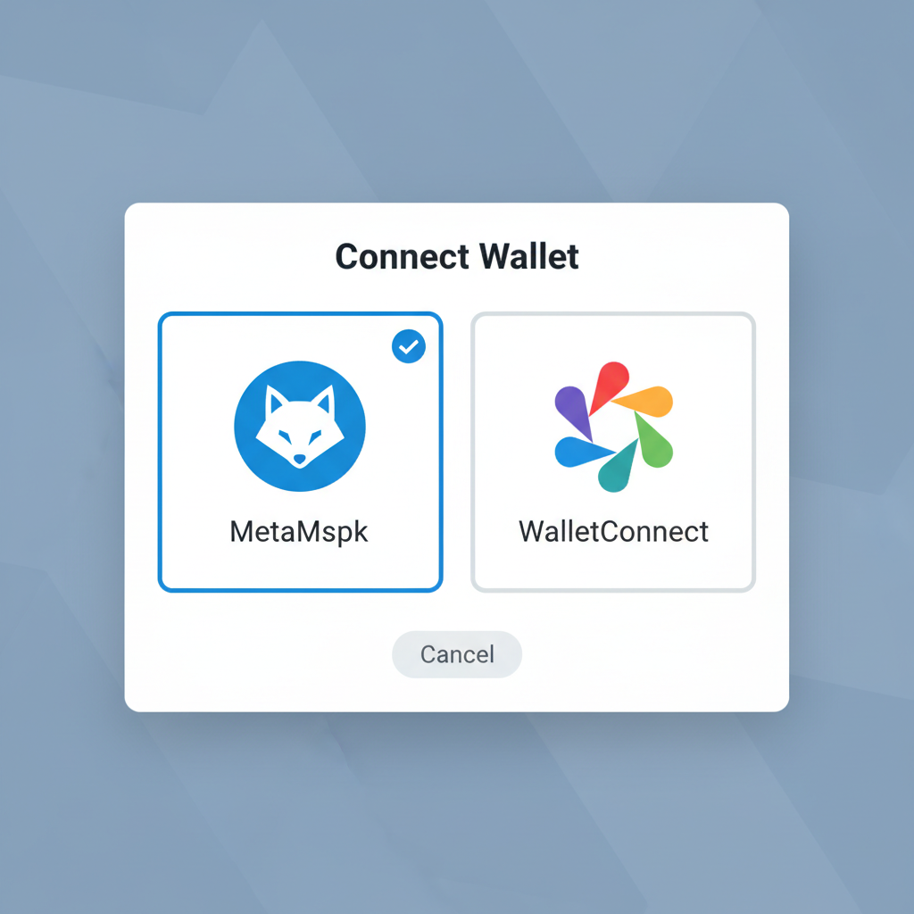 screenshot of Base bridge connect wallet modal, MetaMask option selected
