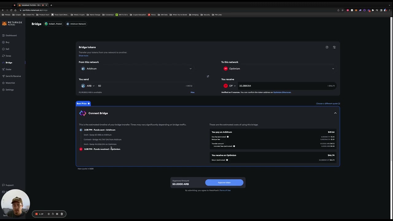Screenshot of MetaMask wallet dashboard connected to Base L2 network, displaying EVM-compatible interface for Layer 2 onboarding and beginner wallet setup guide 2026