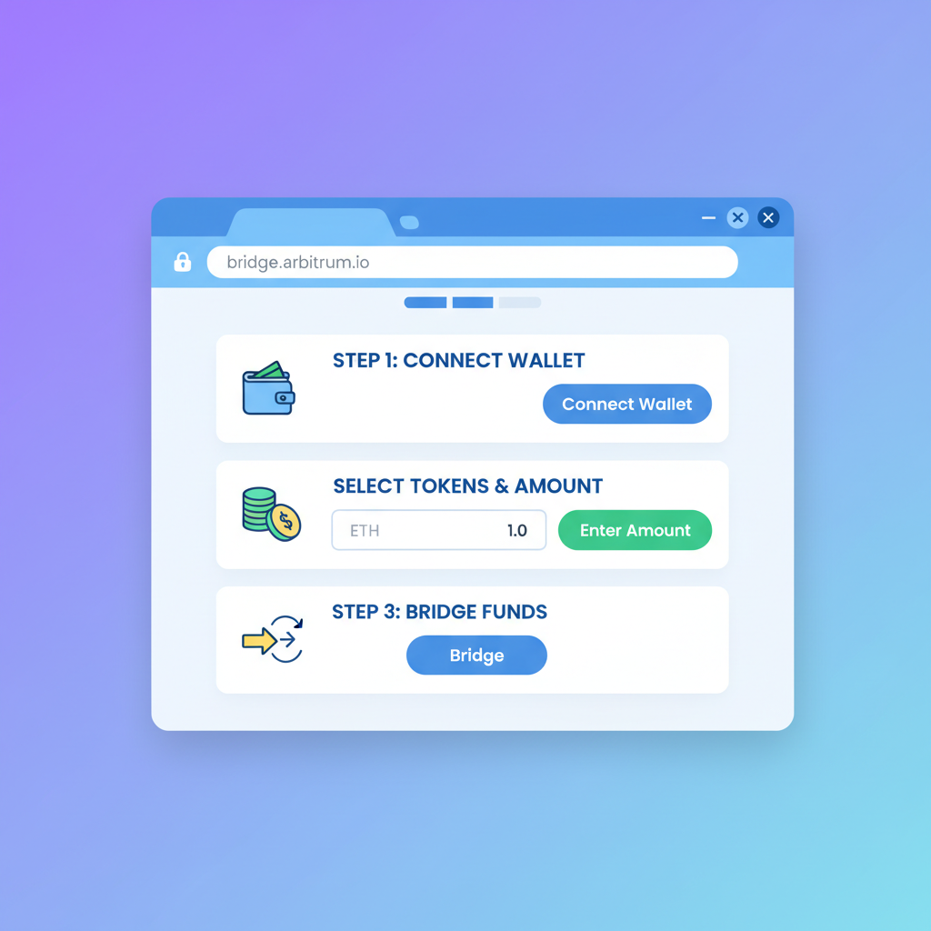 Browser window open to Arbitrum bridge website homepage